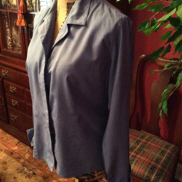 Blue button up blouse by Gap - Picture 3 of 5